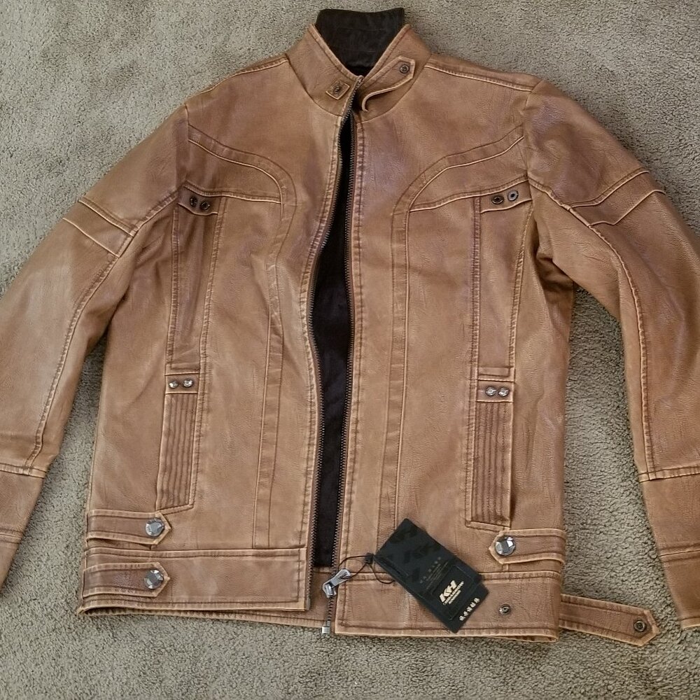 New! Leather type Jacket
